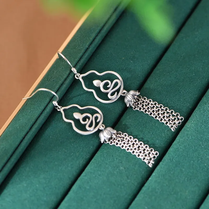 JINLUWANG S925 Silver Earrings Women's-3