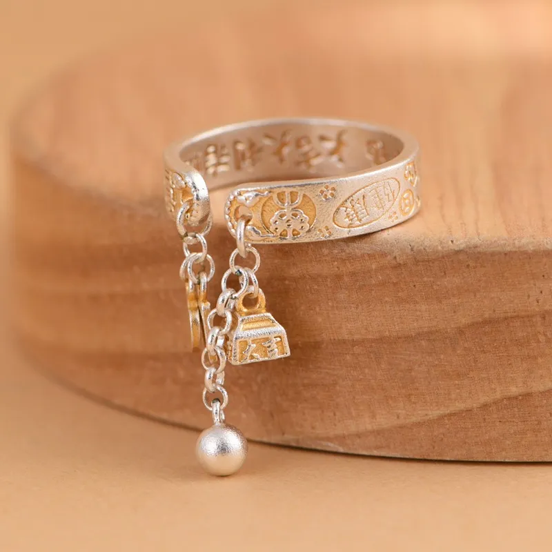 JINLUWANG 999 Fine Silver Rings Women's-1