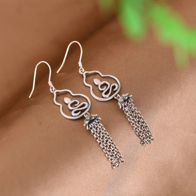 JINLUWANG S925 Silver Earrings Women's-2