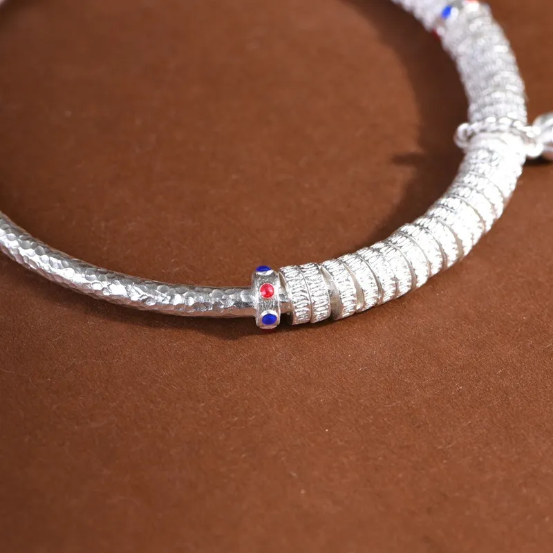 JINLUWANG 999 Fine Silver Sterling Silver Bracelets Women's-2