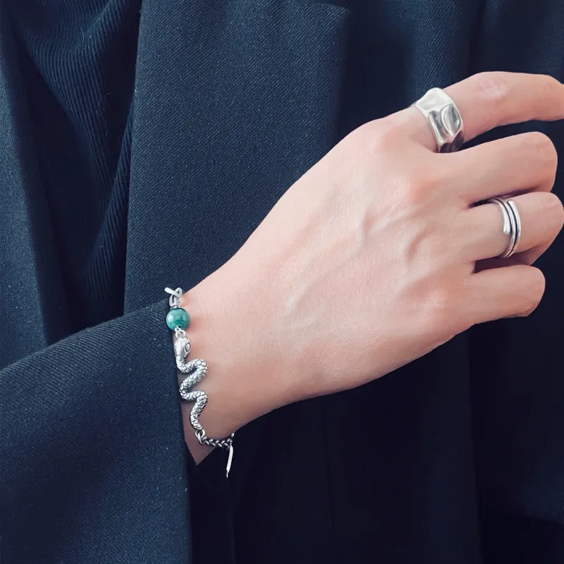 SHIYI N CIFANG Malachite Bracelets Unisex-3