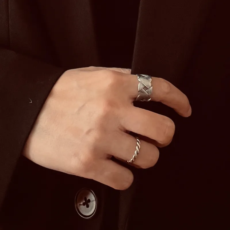 SHIYI N CIFANG 925 Sterling Silver Rings Men's-1