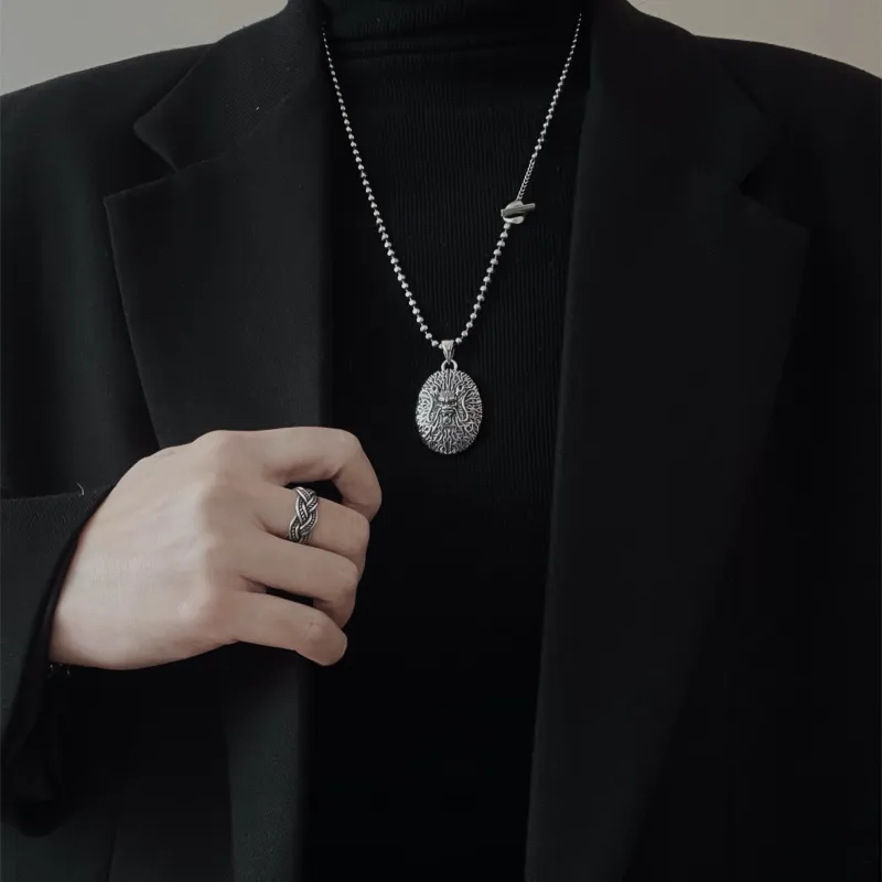 SHIYI N CIFANG 925 Sterling Silver Necklaces Men's-4