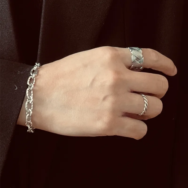 SHIYI N CIFANG 925 Sterling Silver Rings Men's-3