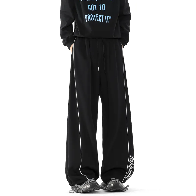ROBINHOOD Casual Pants Unisex Black-3