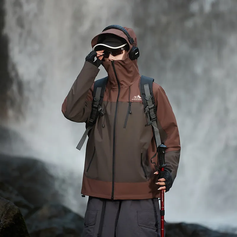 ROBINHOOD Water Resistant Windproof Breathable Wear Resistant Warm Water Repellent Windbreaker Jacket Unisex-5