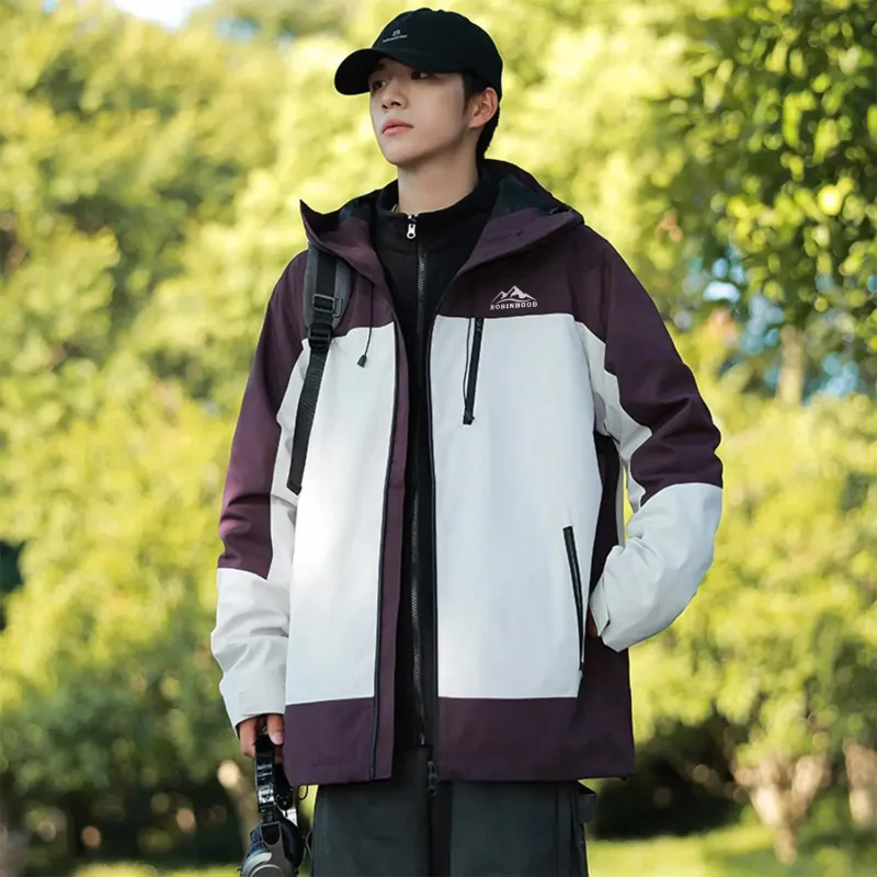 ROBINHOOD Water Resistant Windproof Breathable Wear Resistant Warm Water Repellent Windbreaker Jacket Unisex-36