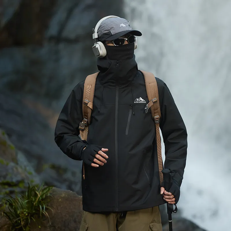 ROBINHOOD Water Resistant Windproof Breathable Wear Resistant Warm Water Repellent Windbreaker Jacket Unisex-22