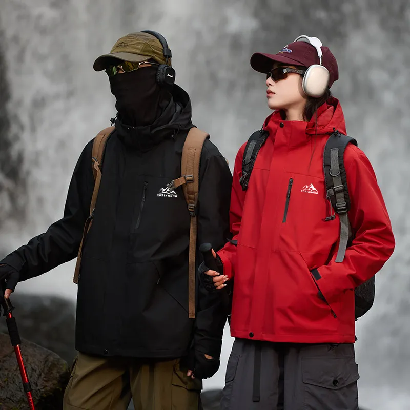 ROBINHOOD Water Resistant Windproof Breathable Wear Resistant Warm Water Repellent Windbreaker Jacket Unisex-22