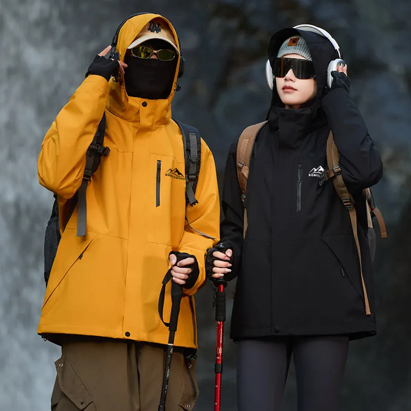 ROBINHOOD Water Resistant Windproof Breathable Wear Resistant Warm Water Repellent Windbreaker Jacket Unisex-29