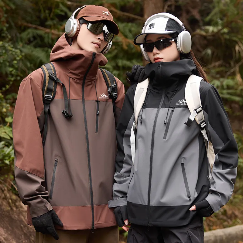 ROBINHOOD Water Resistant Windproof Breathable Wear Resistant Warm Water Repellent Windbreaker Jacket Unisex-28