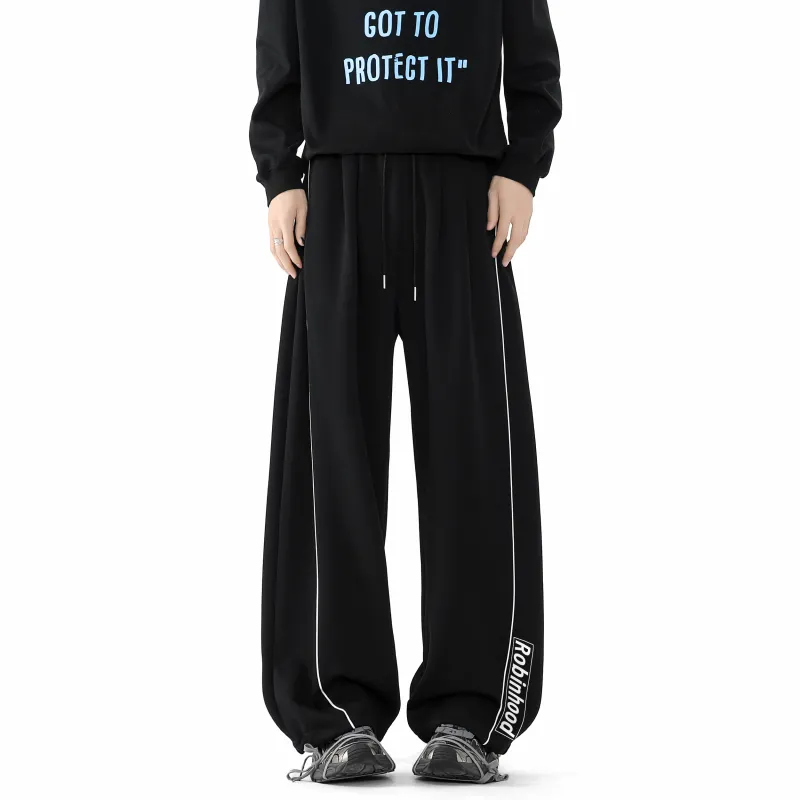 ROBINHOOD Casual Pants Unisex Black-4