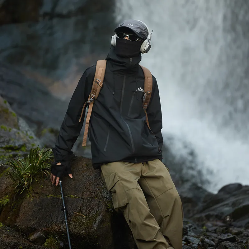 ROBINHOOD Water Resistant Windproof Breathable Wear Resistant Warm Water Repellent Windbreaker Jacket Unisex-3