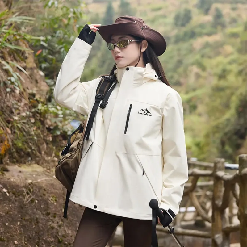 ROBINHOOD Water Resistant Windproof Breathable Wear Resistant Warm Water Repellent Windbreaker Jacket Unisex-6