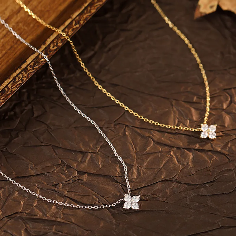 MAXTHINK S925 Silver Necklaces Women's Silver/Gold-4