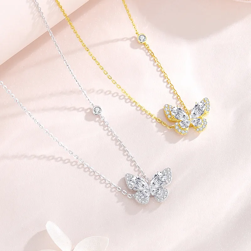 MAXTHINK S925 Silver Necklaces Women's Silver/Gold-2
