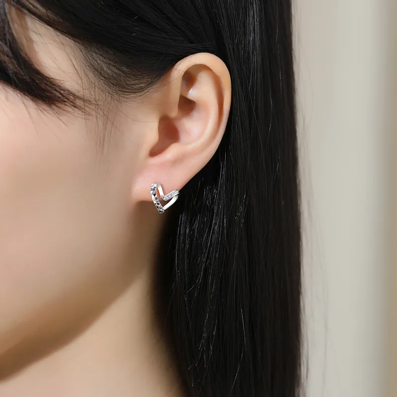 MAXTHINK S925 Silver Stud Earrings Women's Silver-1