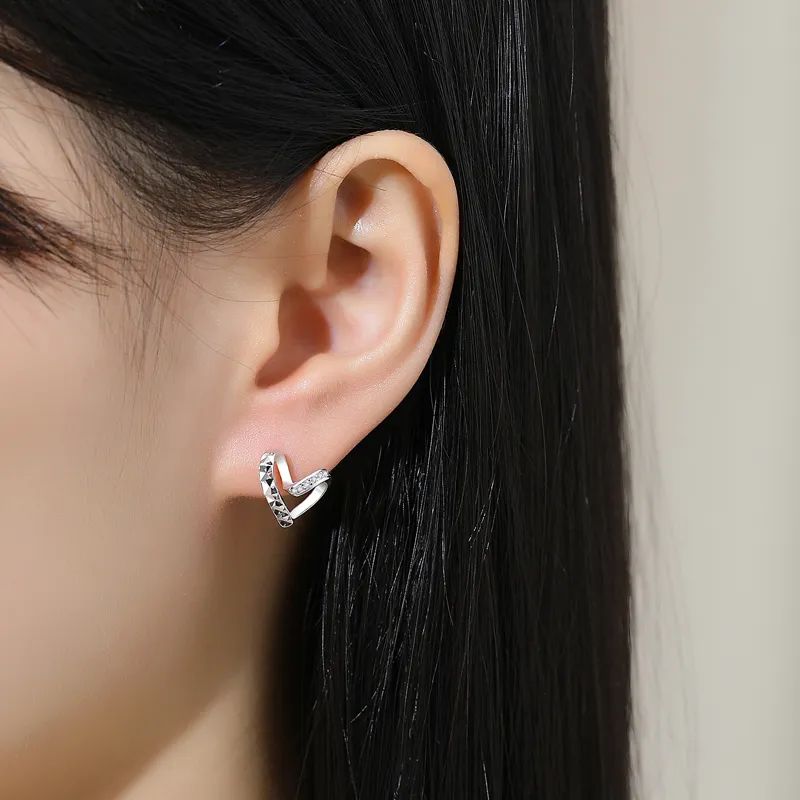 MAXTHINK S925 Silver Stud Earrings Women's Silver-2