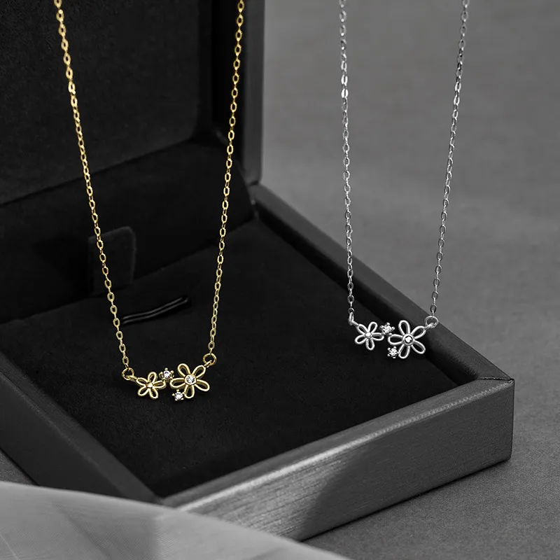 MAXTHINK S925 Silver Necklaces Women's Silver/Gold-1