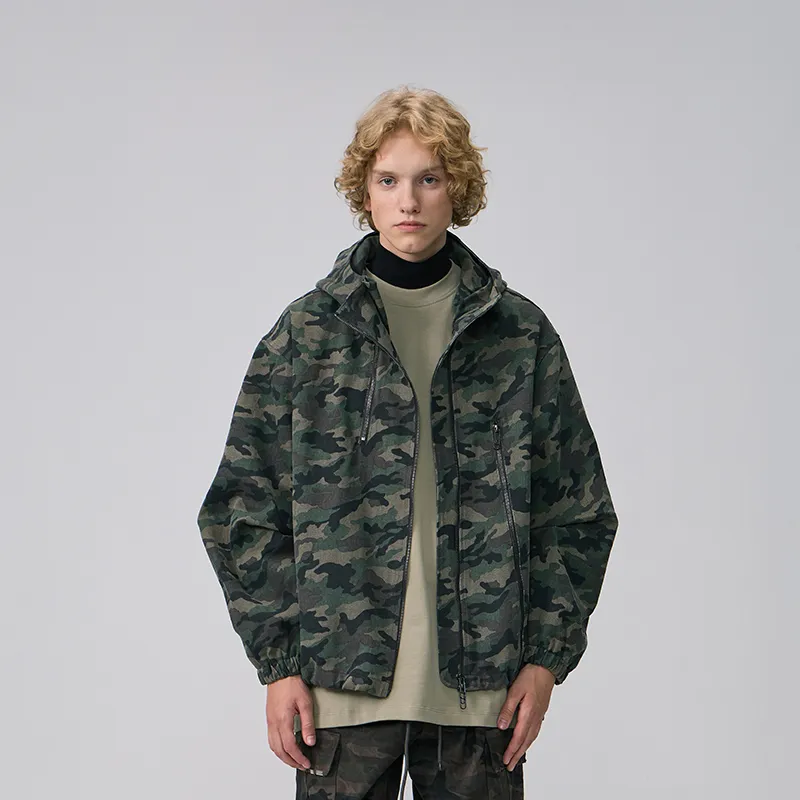 APAY Jackets Coats Unisex Green Camouflage-2