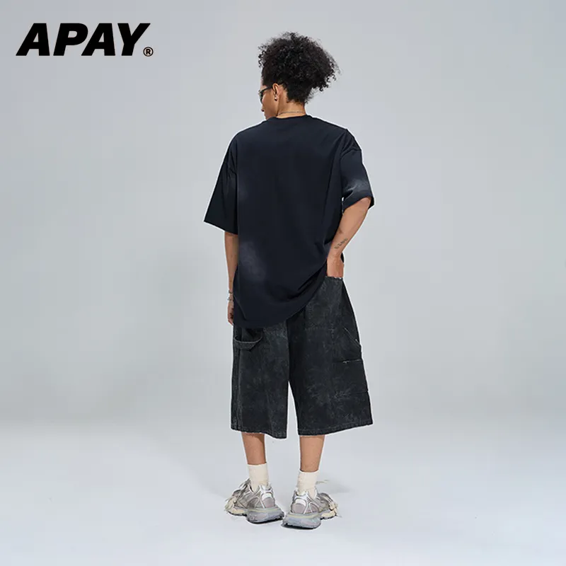APAY Denim Shorts Unisex Black-5