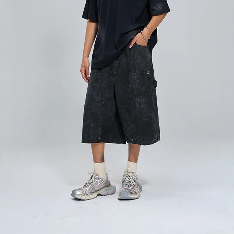 APAY Denim Shorts Unisex Black-4