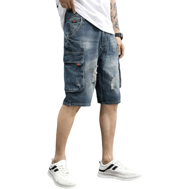ROBINHOOD Denim Shorts Unisex Dark Blue-1
