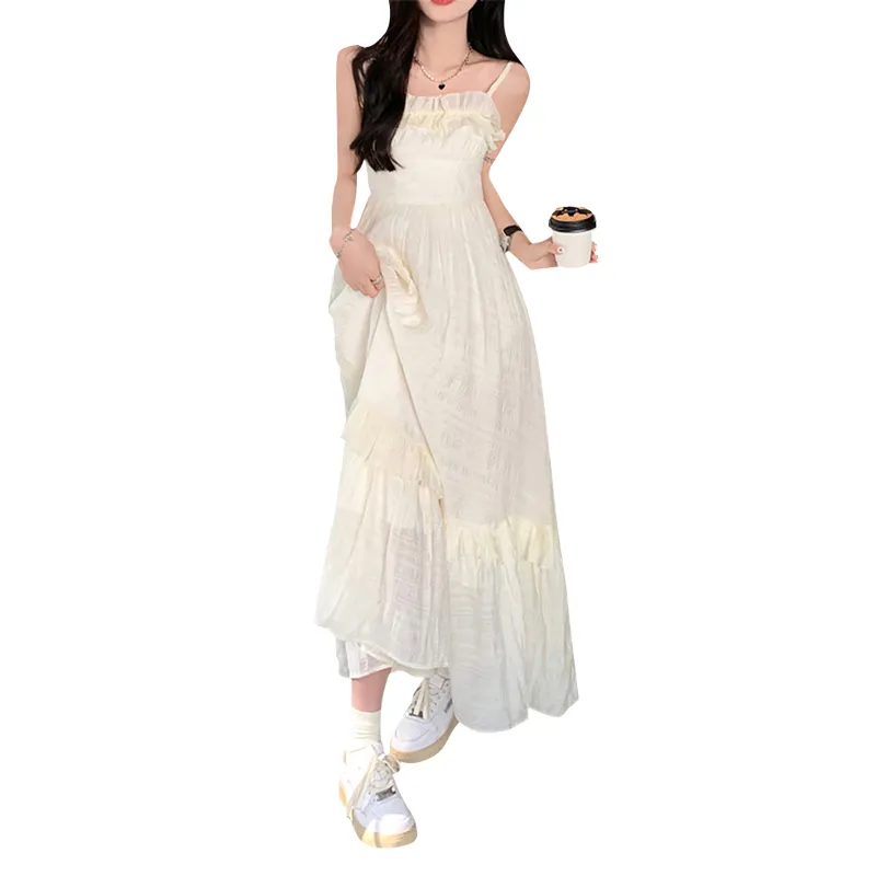 ROBINHOOD Slip Dresses Women's Ecru-1