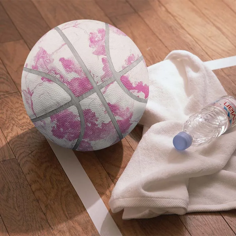PUSHOVER PU Basketball Pink Size 7 Training Unisex-6