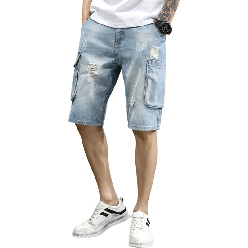 ROBINHOOD Denim Shorts Unisex Dark Blue-7