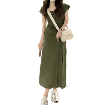 ROBINHOOD Short Sleeved Dress Women's Army Green