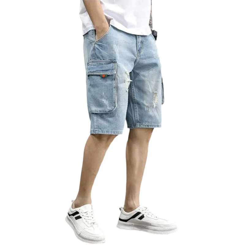 ROBINHOOD Denim Shorts Unisex Dark Blue-8