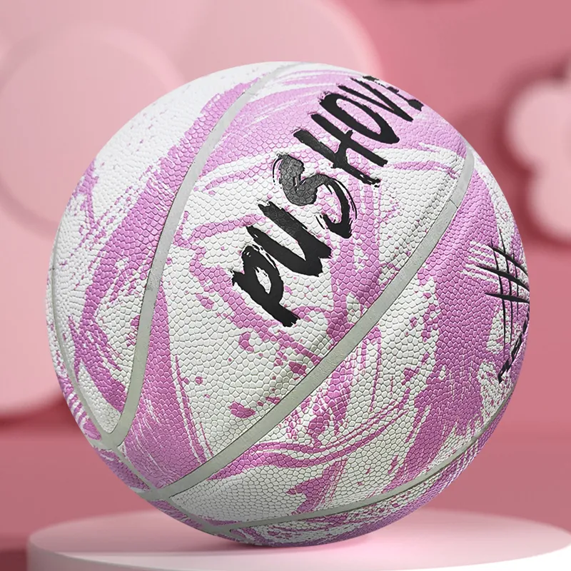 PUSHOVER PU Basketball Size 7 Training Unisex-15
