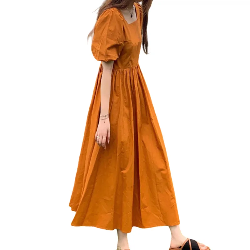 ROBINHOOD Short Sleeved Dress Women's Orange-1