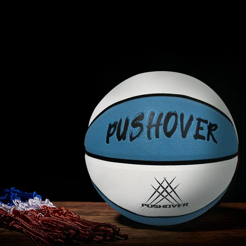PUSHOVER PU Basketball Blue White Size 7 Training-22