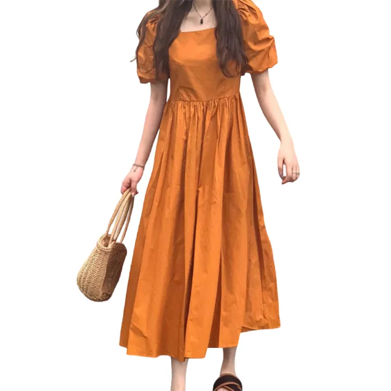 ROBINHOOD Short Sleeved Dress Women's Orange-2