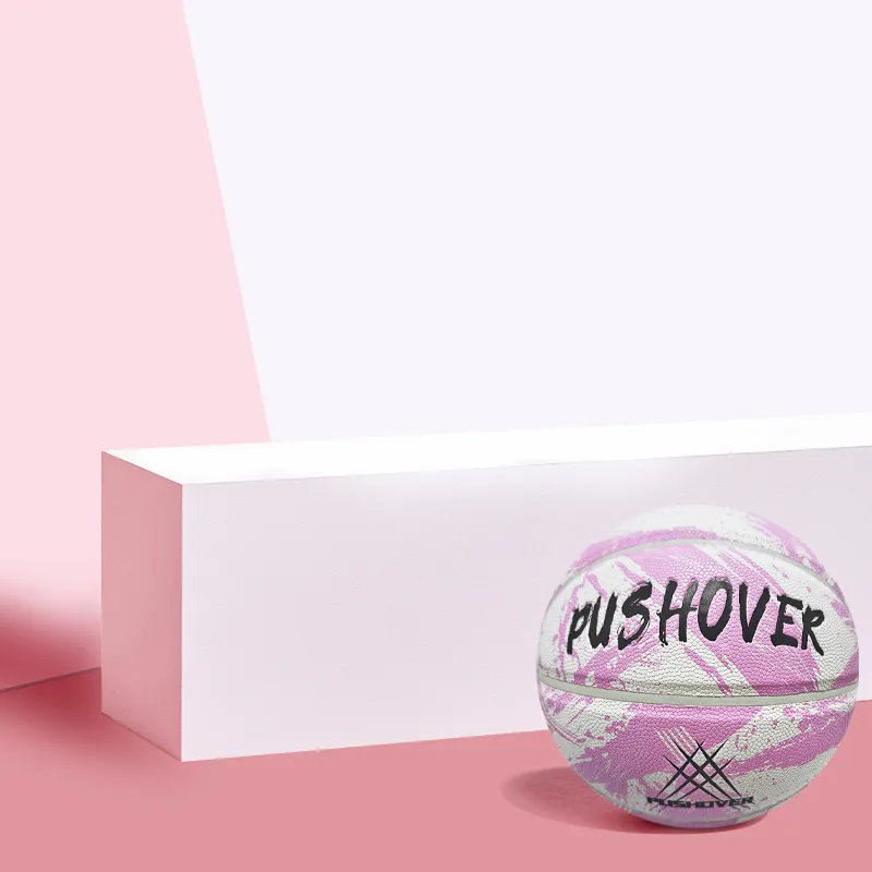 PUSHOVER PU Basketball Size 7 Training Unisex-17
