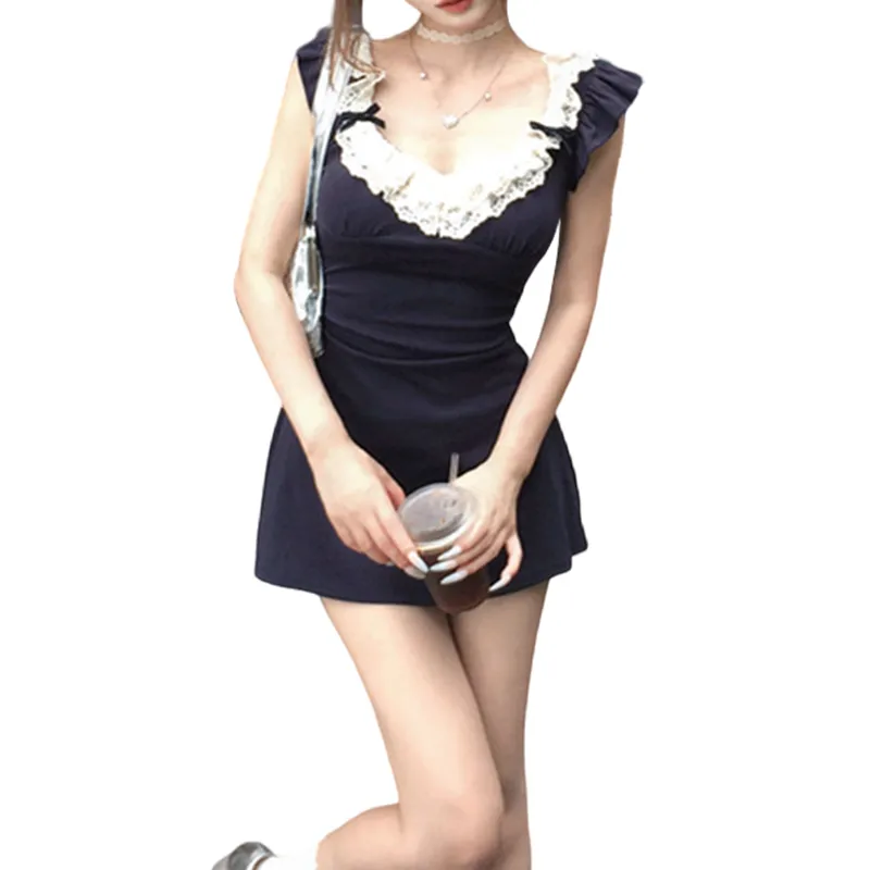 ROBINHOOD Slip Dresses Women's Navy Blue-2