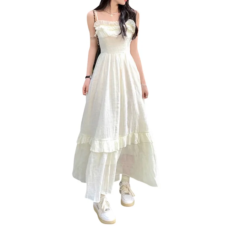 ROBINHOOD Slip Dresses Women's Ecru-2