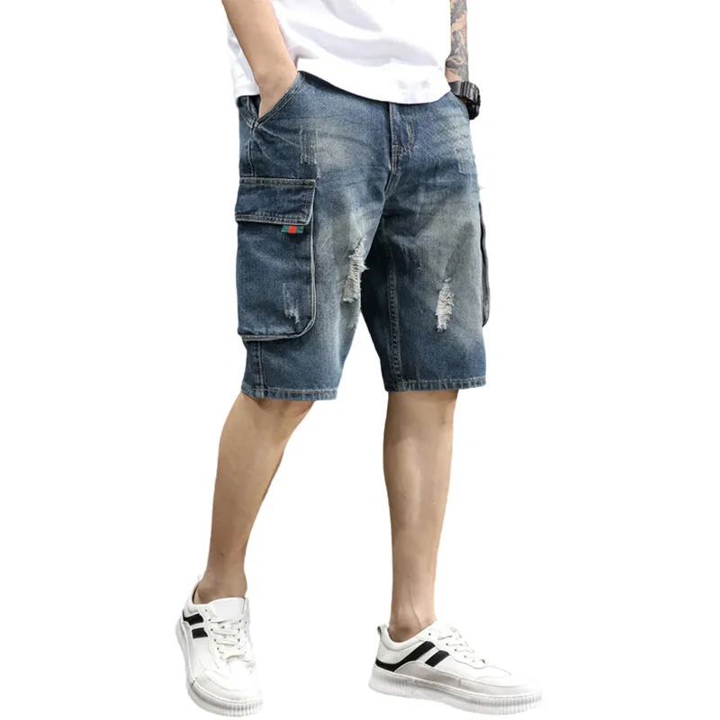 ROBINHOOD Denim Shorts Unisex Dark Blue-3
