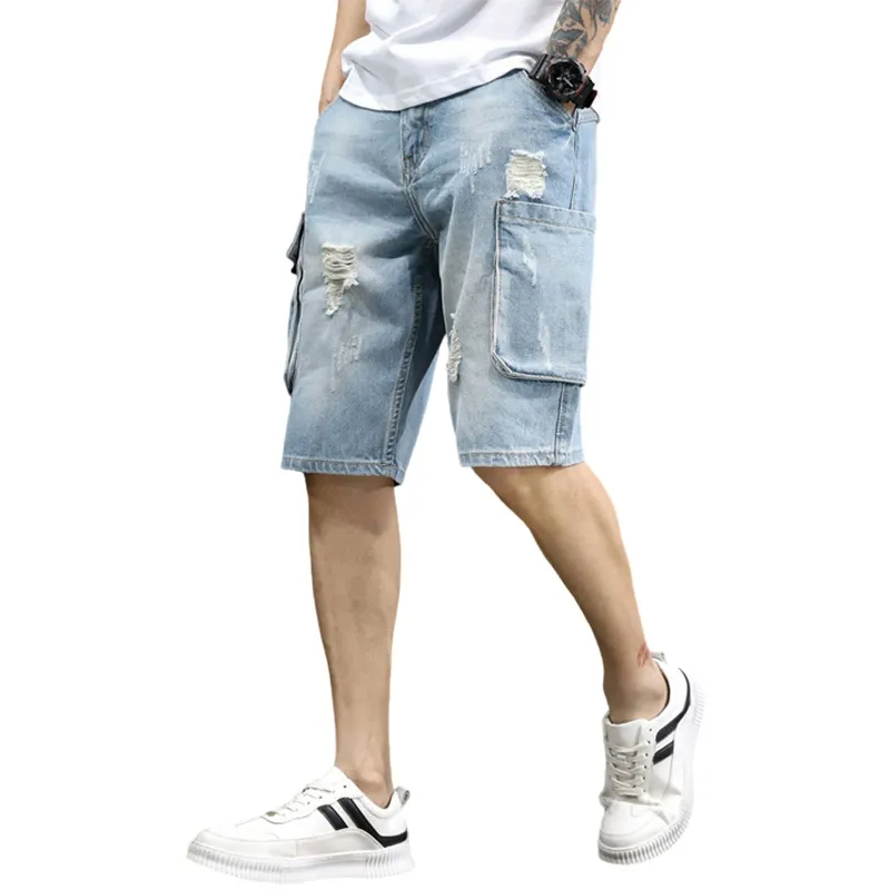 ROBINHOOD Denim Shorts Unisex Dark Blue-6