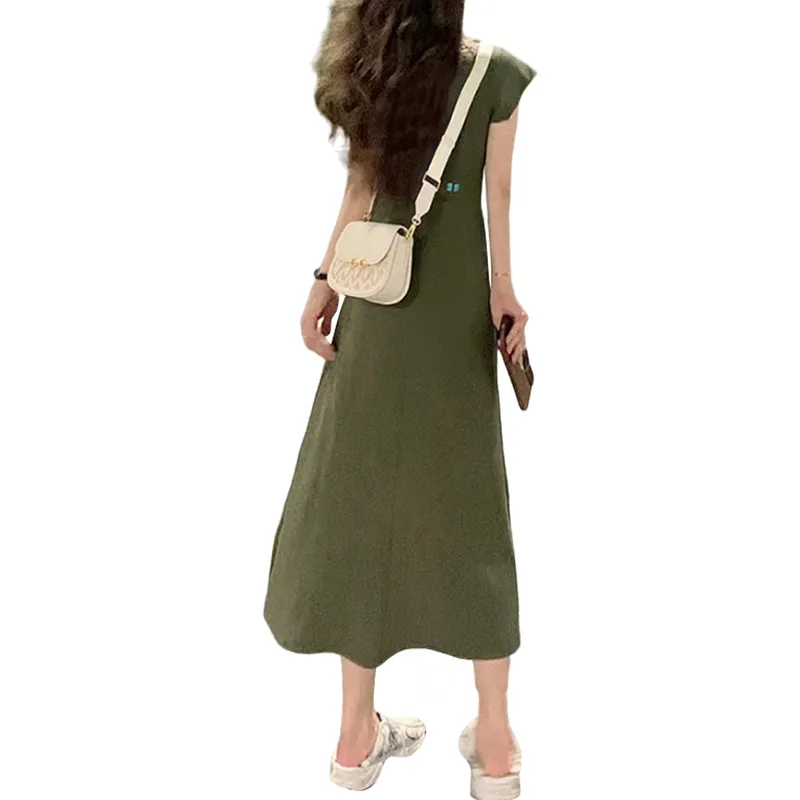 ROBINHOOD Short Sleeved Dress Women's Army Green-4