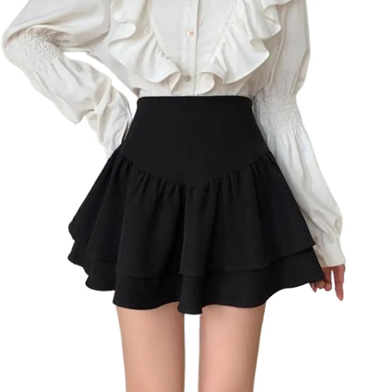 ROBINHOOD Casual Short Skirts Women's Black-3