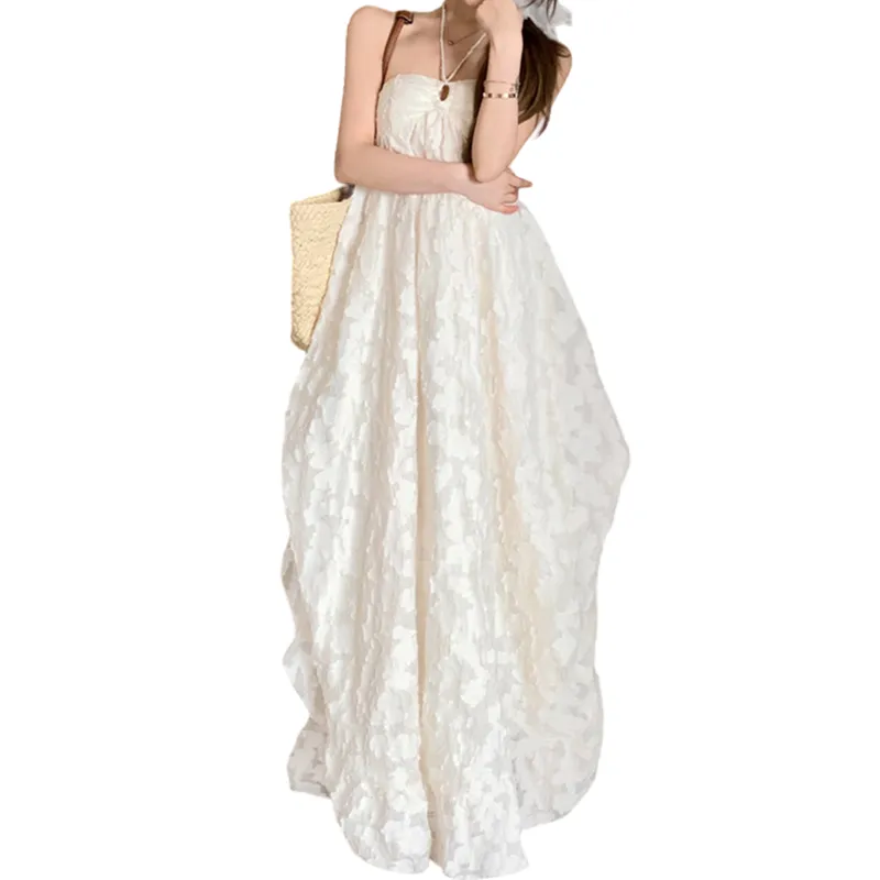 ROBINHOOD Slip Dresses Women's Beige Apricot-2