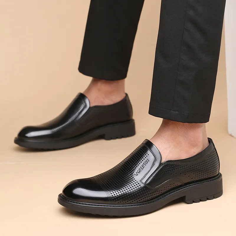 LAORENTOU Dress Shoes Men Low Top Brown/Black-15