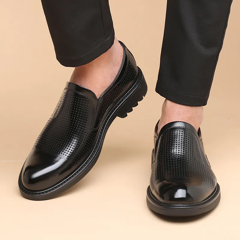 LAORENTOU Dress Shoes Men Low Top Brown/Black-14