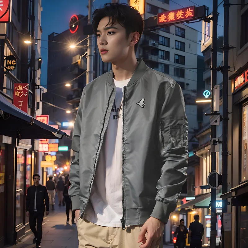TREK&TRAVEL Baseball Jacket Men's-8