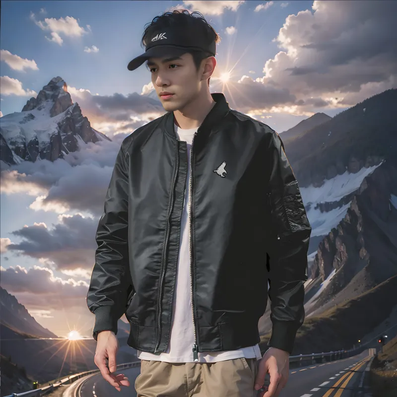 TREK&TRAVEL Baseball Jacket Men's-2