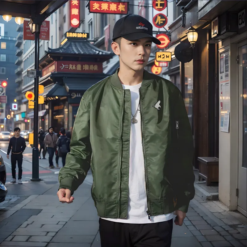 TREK&TRAVEL Baseball Jacket Men's-13