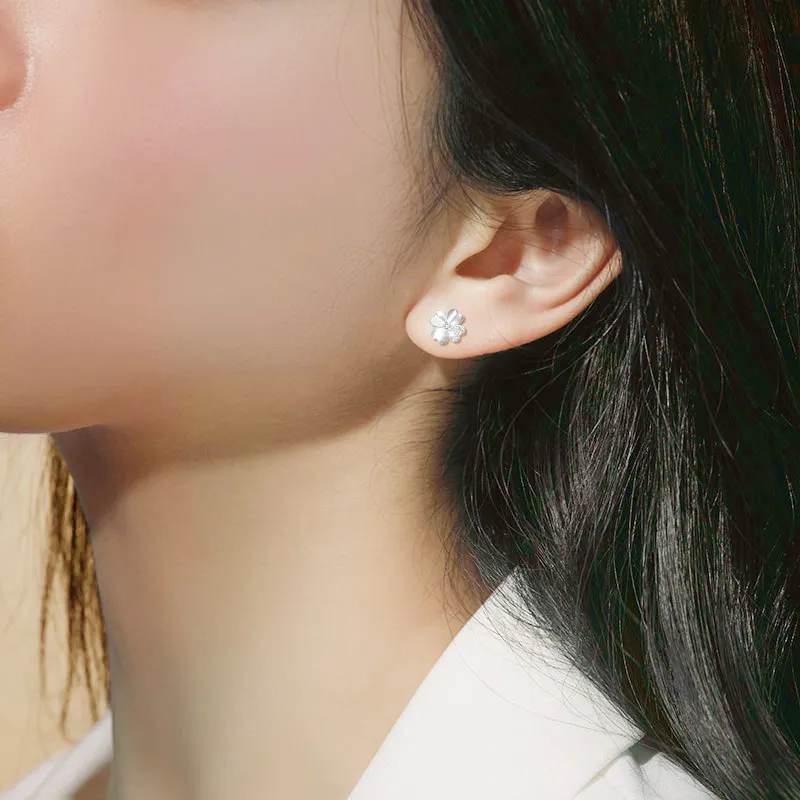 R Z Y S999 Sterling Silver Stud Earrings Women's-14